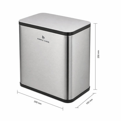 Basurero Antihuellas 5 Lts Simple Cook-Basureros