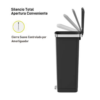 Basurero Apilable Negro 45 Lts EKO