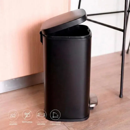 Basurero Cocina Livorno 12Lt Pedal Acero Inox Simplit-Basureros