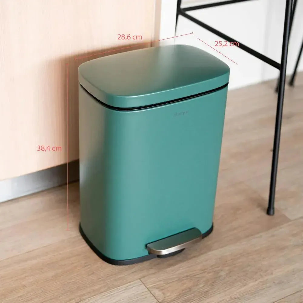 Basurero Cocina Lucca 12Lt Pedal Acero Inox Simplit-Basureros