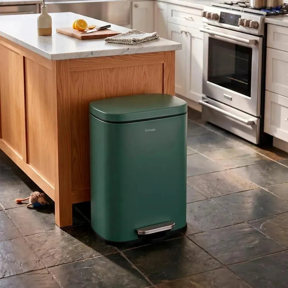 Basurero Cocina Lucca 12Lt Pedal Acero Inox Simplit-Basureros
