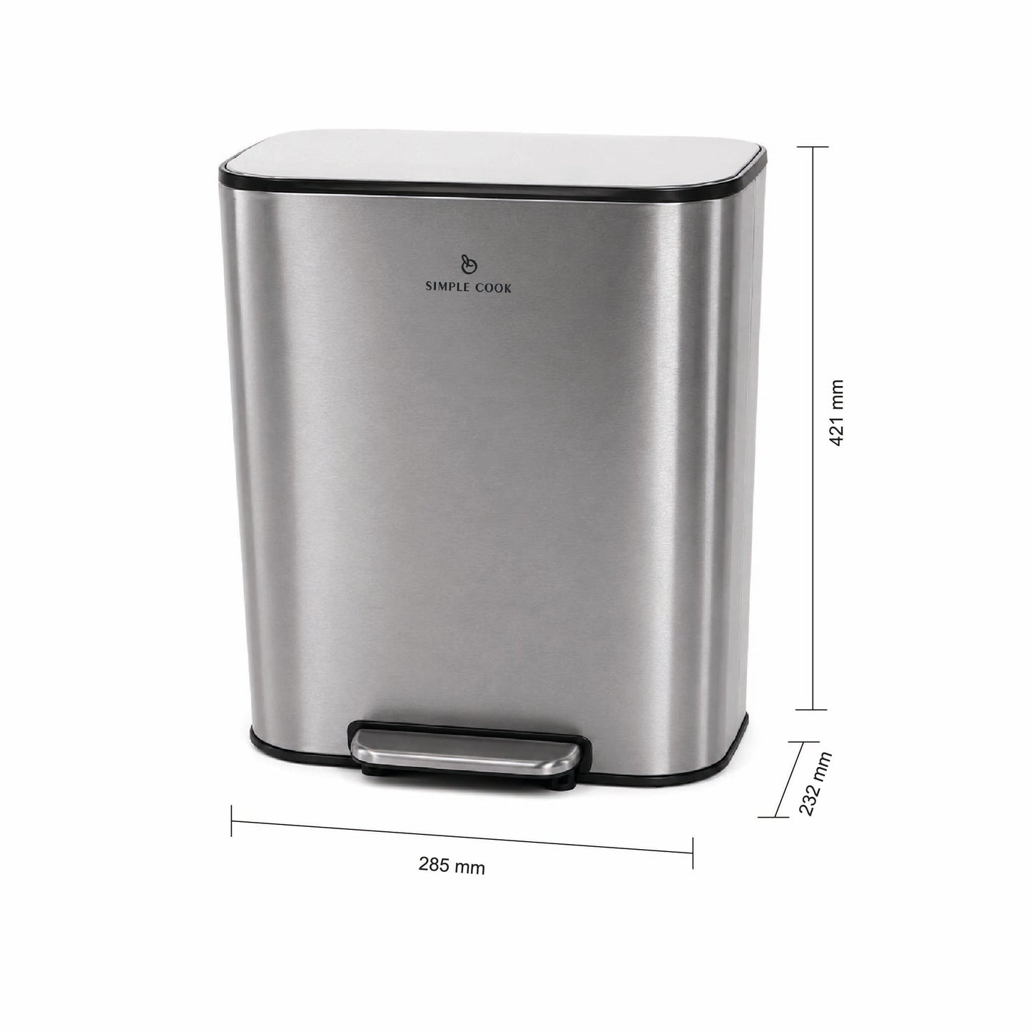 Basurero con Pedal 12 Lts Simple Cook-Basureros