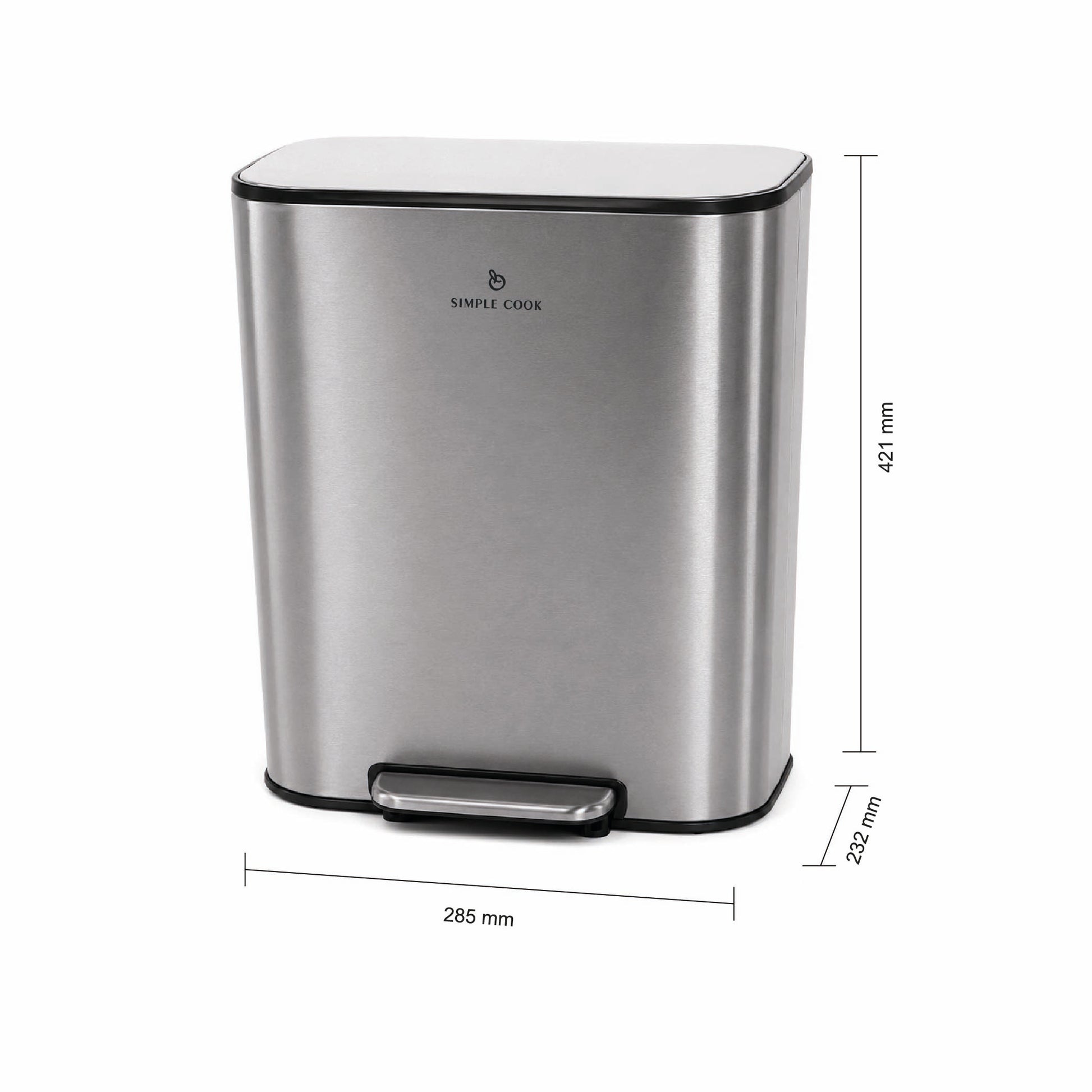 Basurero con Pedal 12 Lts Simple Cook-Basureros