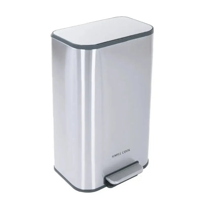 Basurero con Pedal Mate y Acabado Anti Huellas 30 Lts Simple Cook