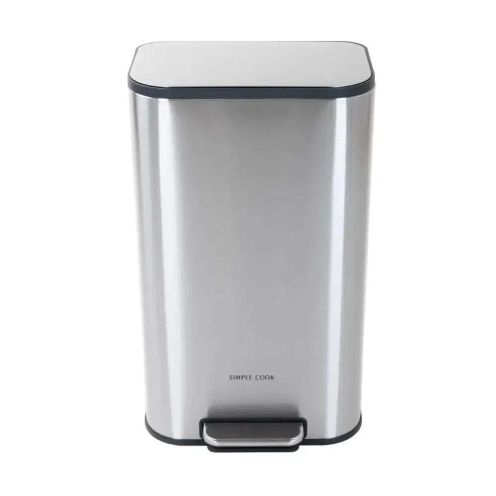 Basurero con Pedal Mate y Acabado Anti Huellas 30 Lts Simple Cook