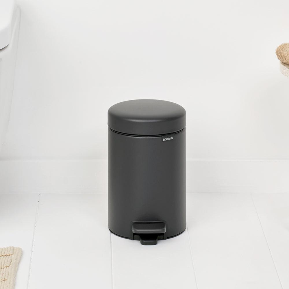 Basurero Pedal NewIcon 3 L Brabantia6#Gris Oscuro