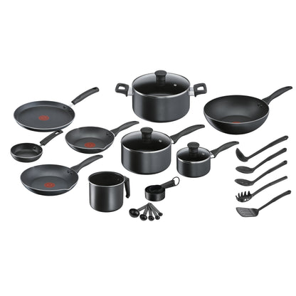 Batería de Cocina Antiadherente 26 Pzs Supercook Tefal1#Negro