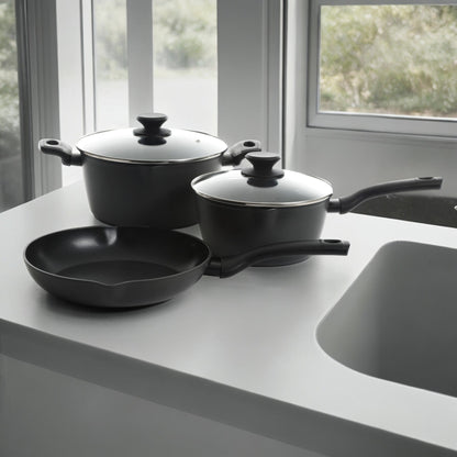 Batería De Cocina Aluminio Kingsway 5 Pzs Oster1#Gris