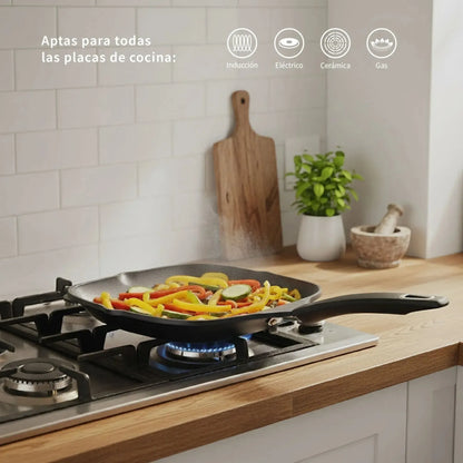 Batería de Cocina Antiadherente Classic 8 Pzs Simplit - FBKC-Baterias (Juegos de ollas)