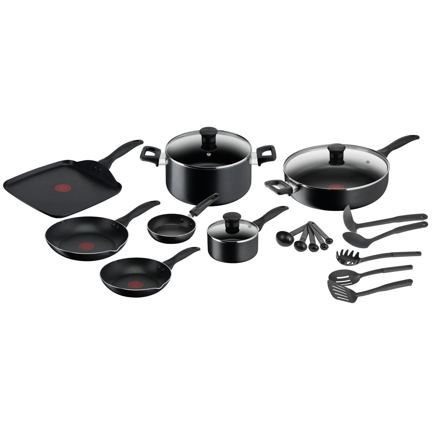 Batería de Cocina Antiadherente Easy Care 20 PCS Negro Tefal1#Negro