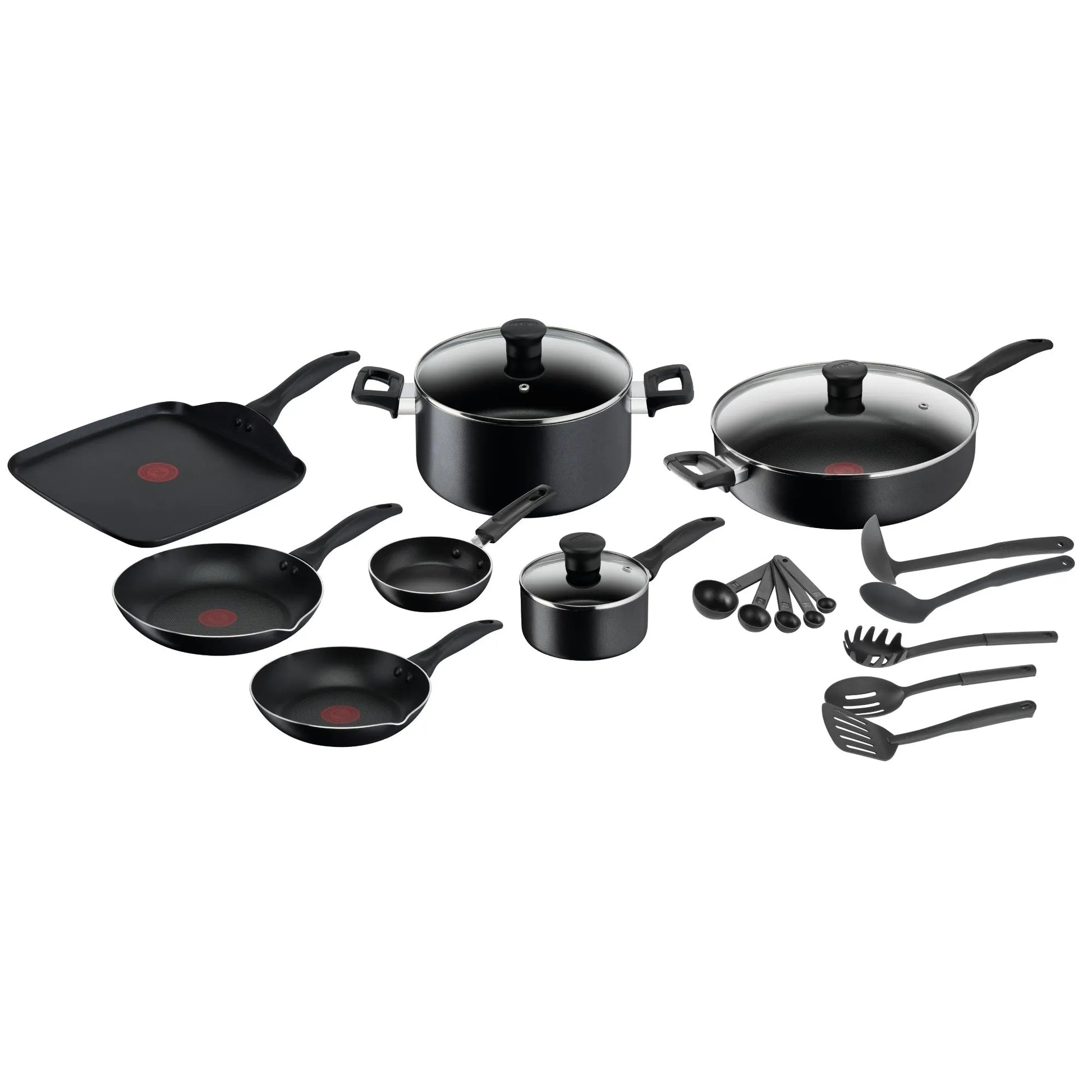 Batería de Cocina Antiadherente Easy Care 20 PCS Negro Tefal1#Negro
