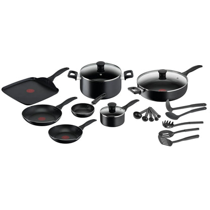 Batería de Cocina Antiadherente Easy Care 20 PCS Negro Tefal1#Negro