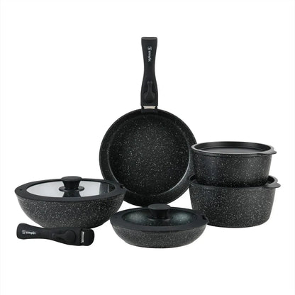 Batería de Cocina Antiadherente Oxford Granito 15pcs Simplit1#Negro