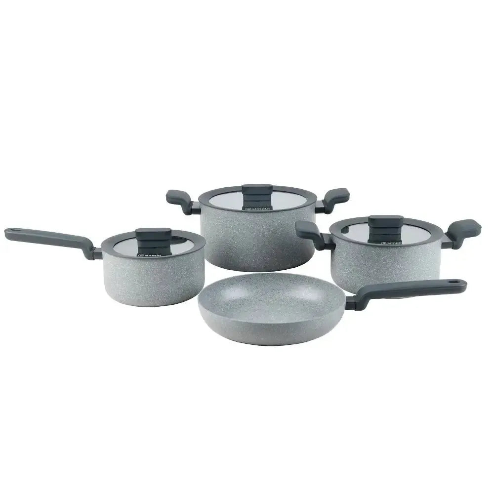 Batería de Cocina Antiadherente Pompei Granito 7 pcs Simplit - FBKC-Baterias (Juegos de ollas)