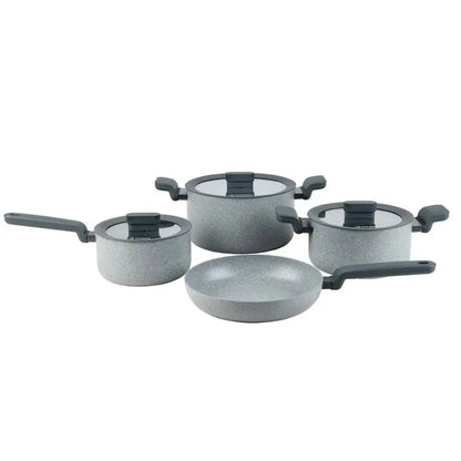 Batería de Cocina Antiadherente Pompei Granito 7 pcs Simplit - FBKC-Baterias (Juegos de ollas)