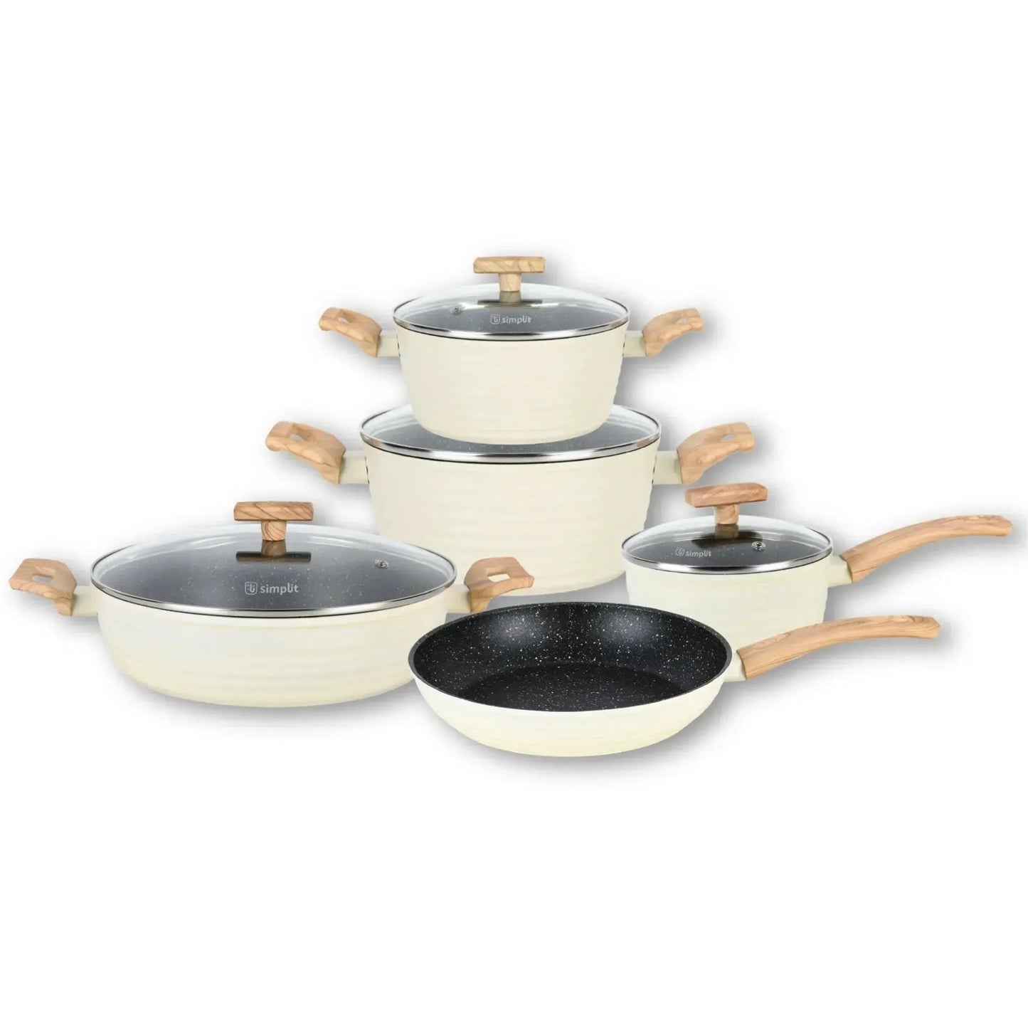 Bateria de Cocina Antiadherente Savannah 9 Pzs Simplit - FBKC-Baterias (Juegos de ollas)