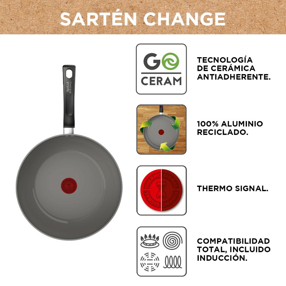 Bateria De Cocina Ceramica Change 5 PCS Tefal4#Gris