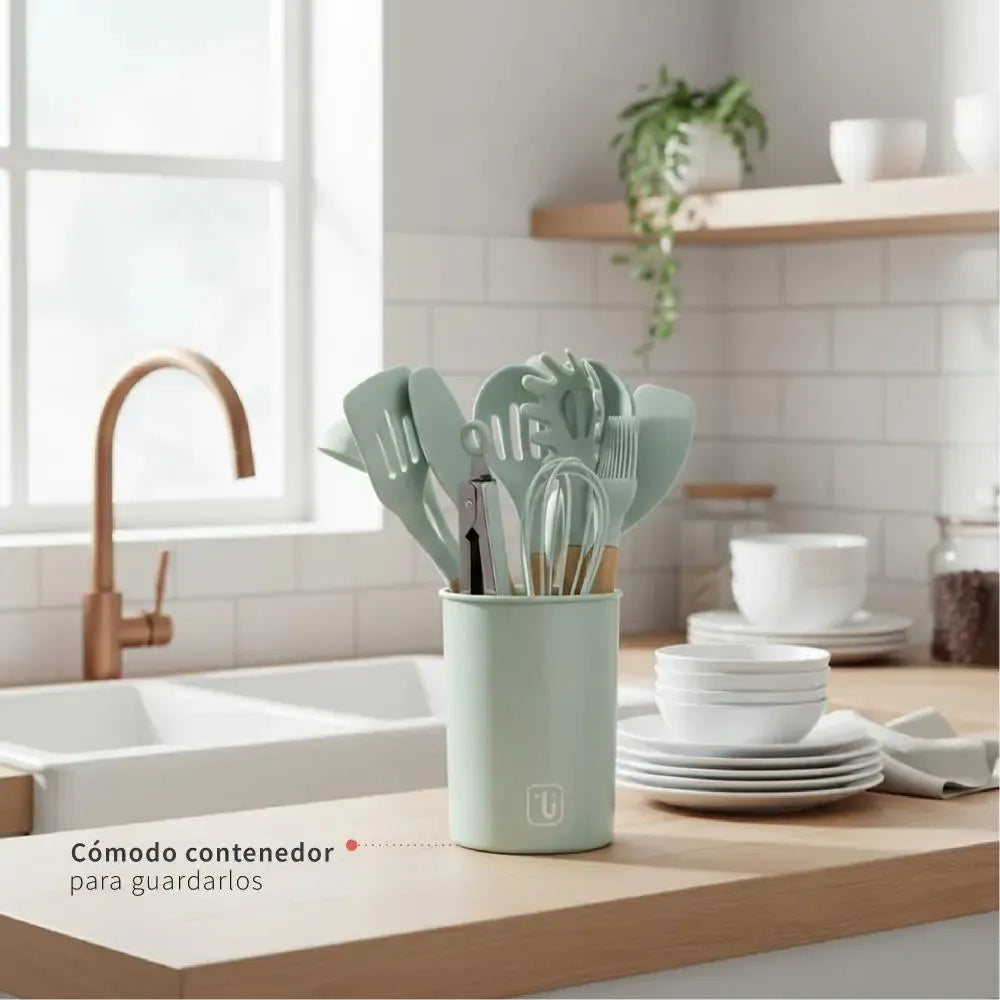 Batería de Cocina Lucca + Set 12 Utensilios Calipso Simplit-Baterias (Juegos de ollas)