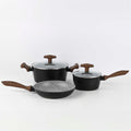 Batería de Cocina Oregon 5 Pzs + Set 12 Utensilios Simplit3#Negro / Negro