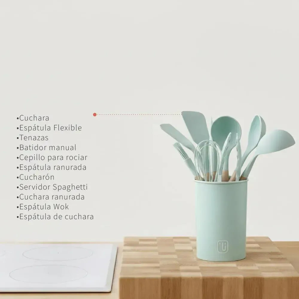 Batería de Cocina Pompei + Set 12 Utensilios Calipso Simplit-Baterias (Juegos de ollas)