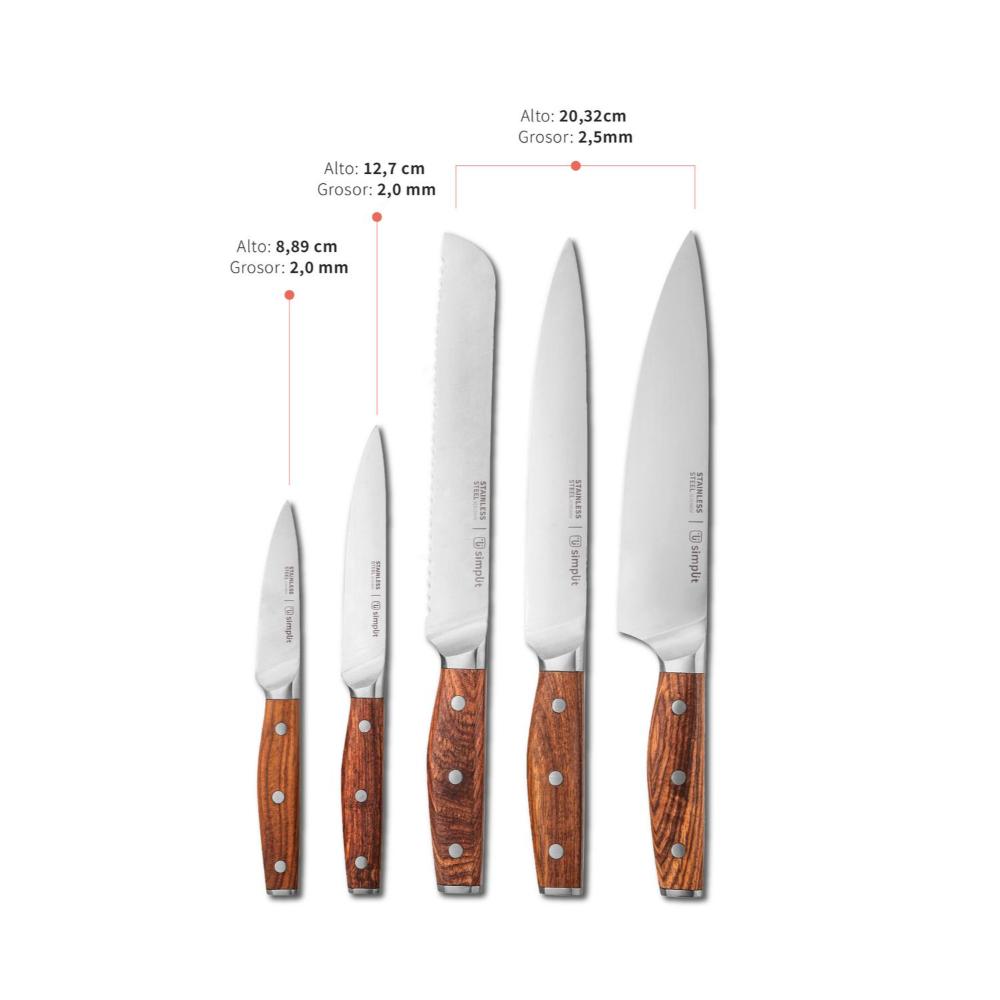 Bateria de Cocina Savannah + Set de Cuchillos Holz Simplit-Baterias (Juegos de ollas)