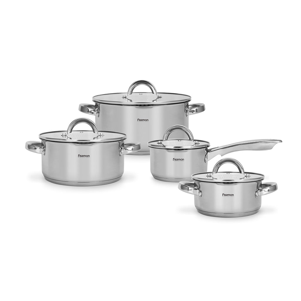 Bateria de Ollas Federica 8 Pzs Fissman2#Acero