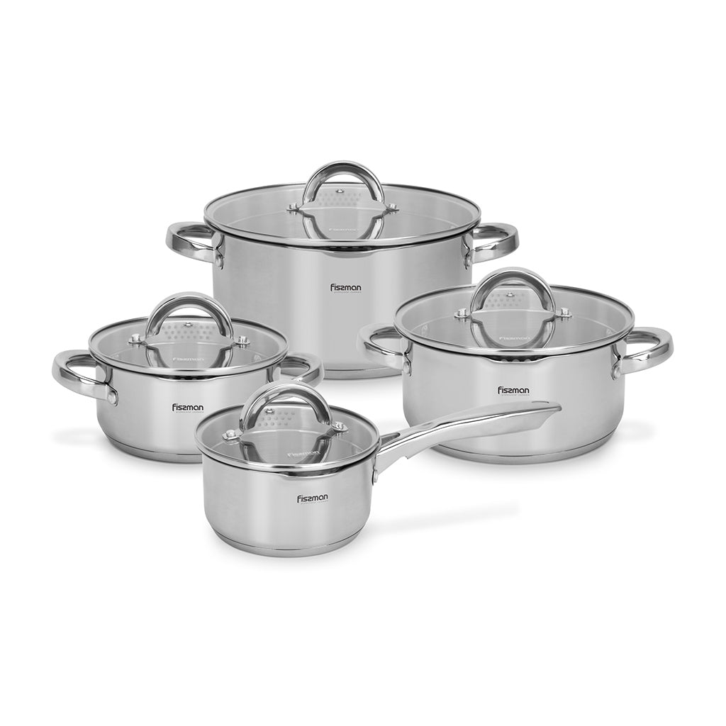 Bateria de Ollas Federica 8 Pzs Fissman1#Acero