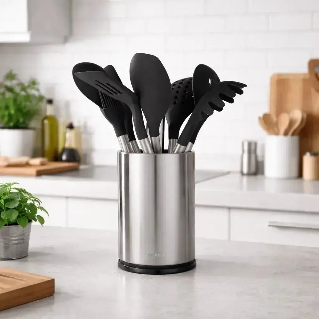 Bateria Simple Cook Lyon 6 pzs + Set de Utensilios Cuisine Negro 10pzs Simple Cook-Kits de Cocción