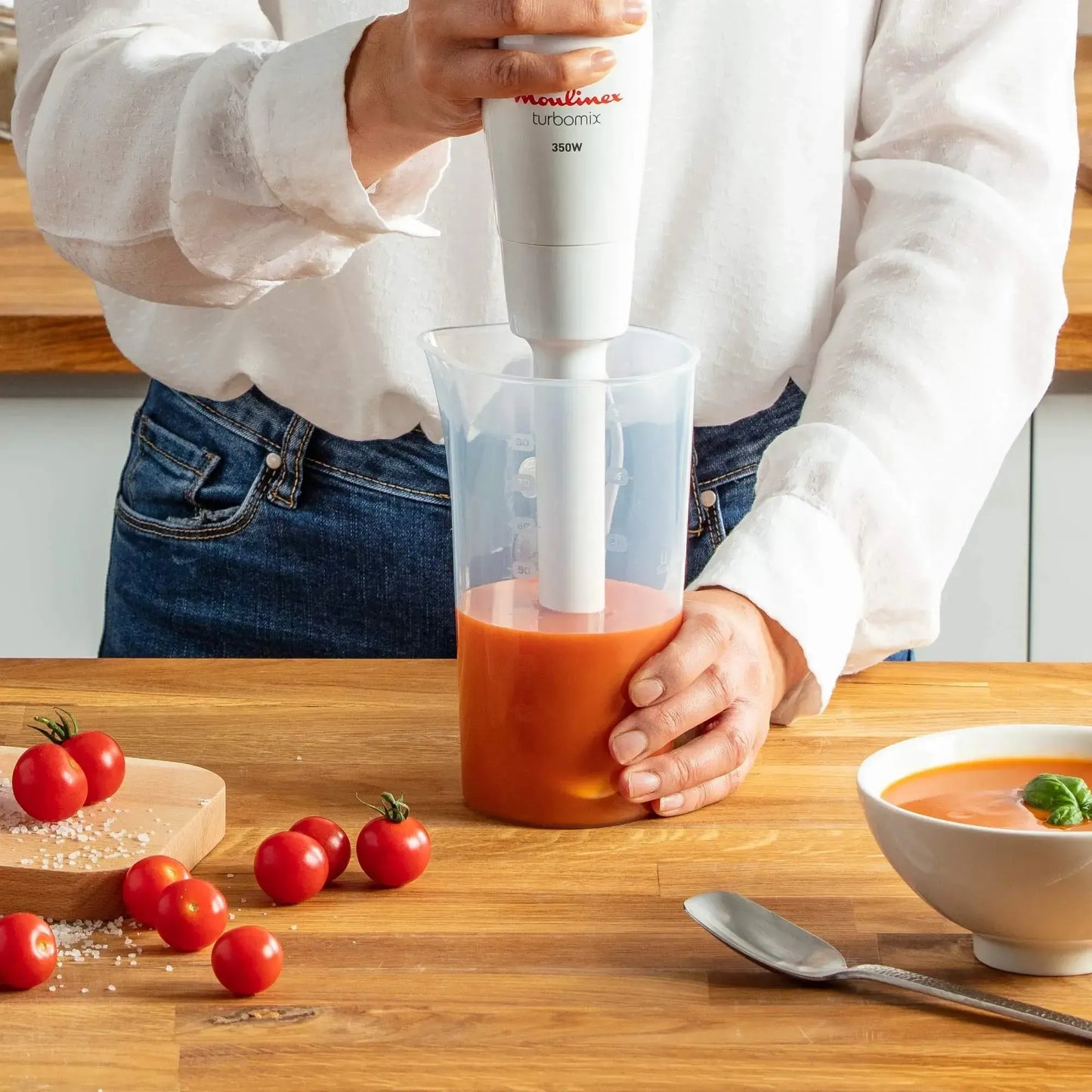 Licuadora de inmmersión TurboMix 350W Moulinex1#Blanco