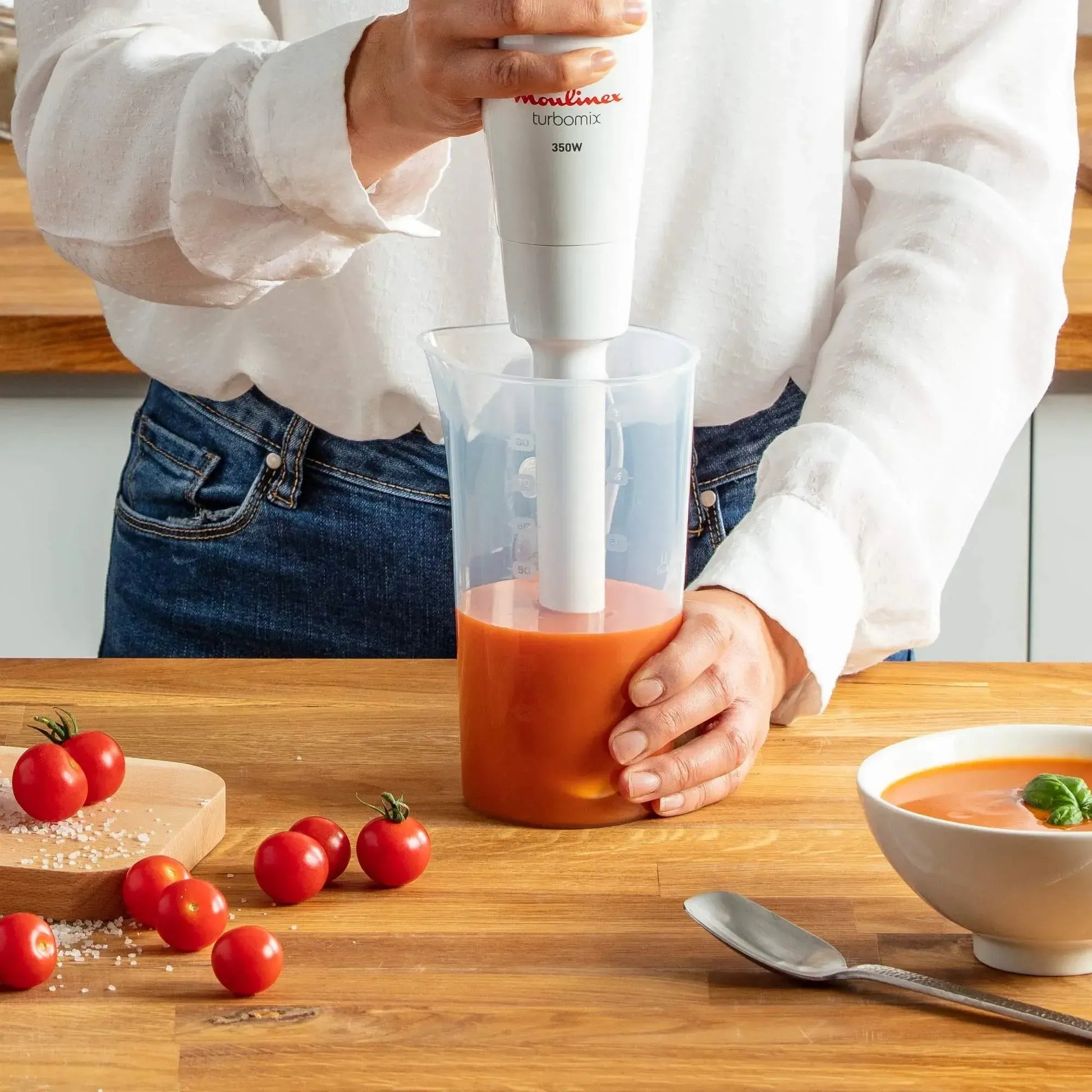 Licuadora de inmmersión TurboMix 350W Moulinex1#Blanco