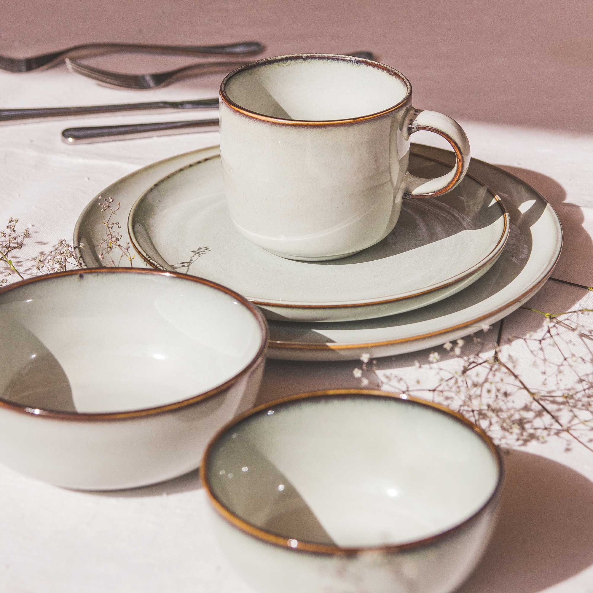 Juego de Loza 30 Piezas Beige Vintage | Kitchen Center