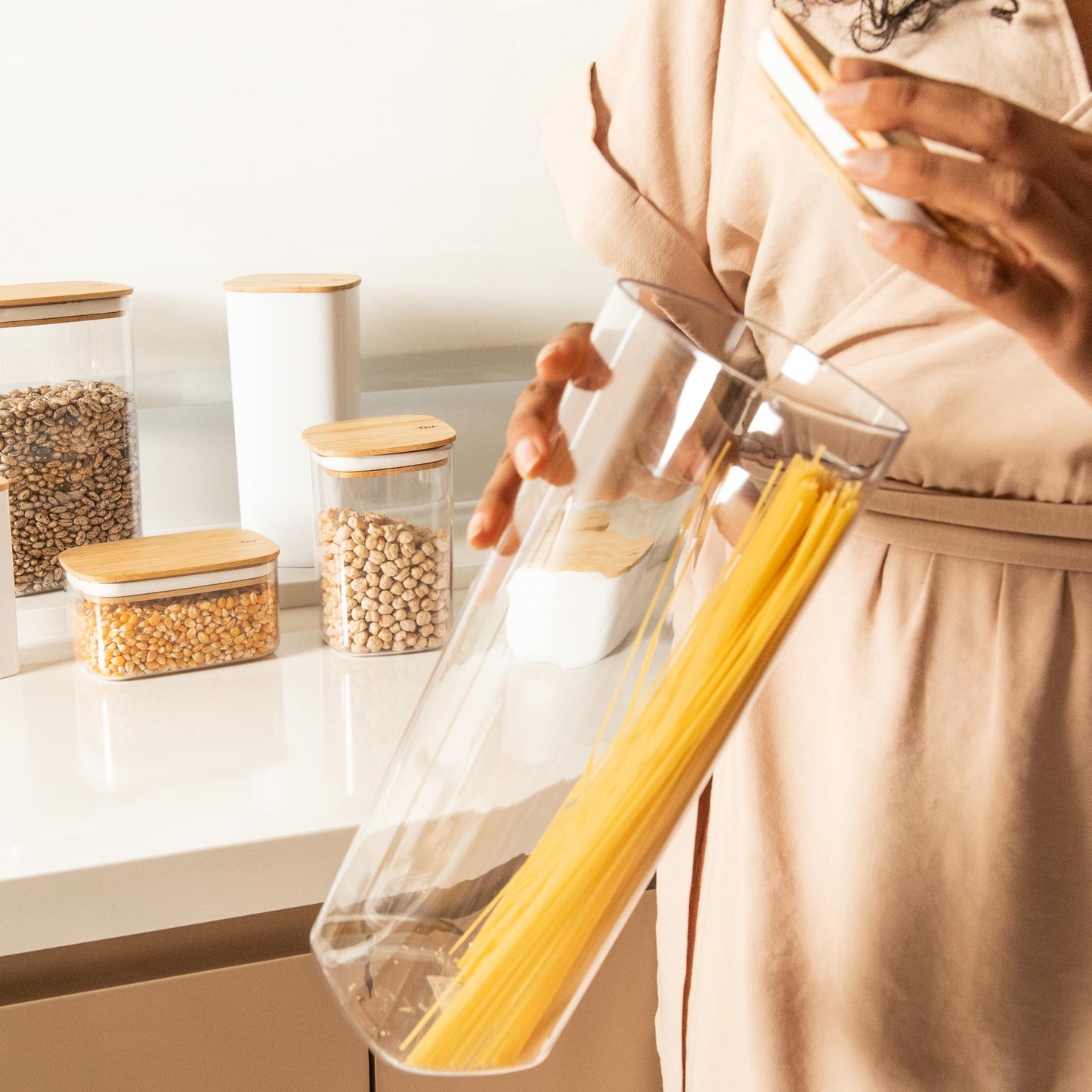 Contenedor Hermético Con Tapa Bambú Keep 2 Lts Ou1#Sin color