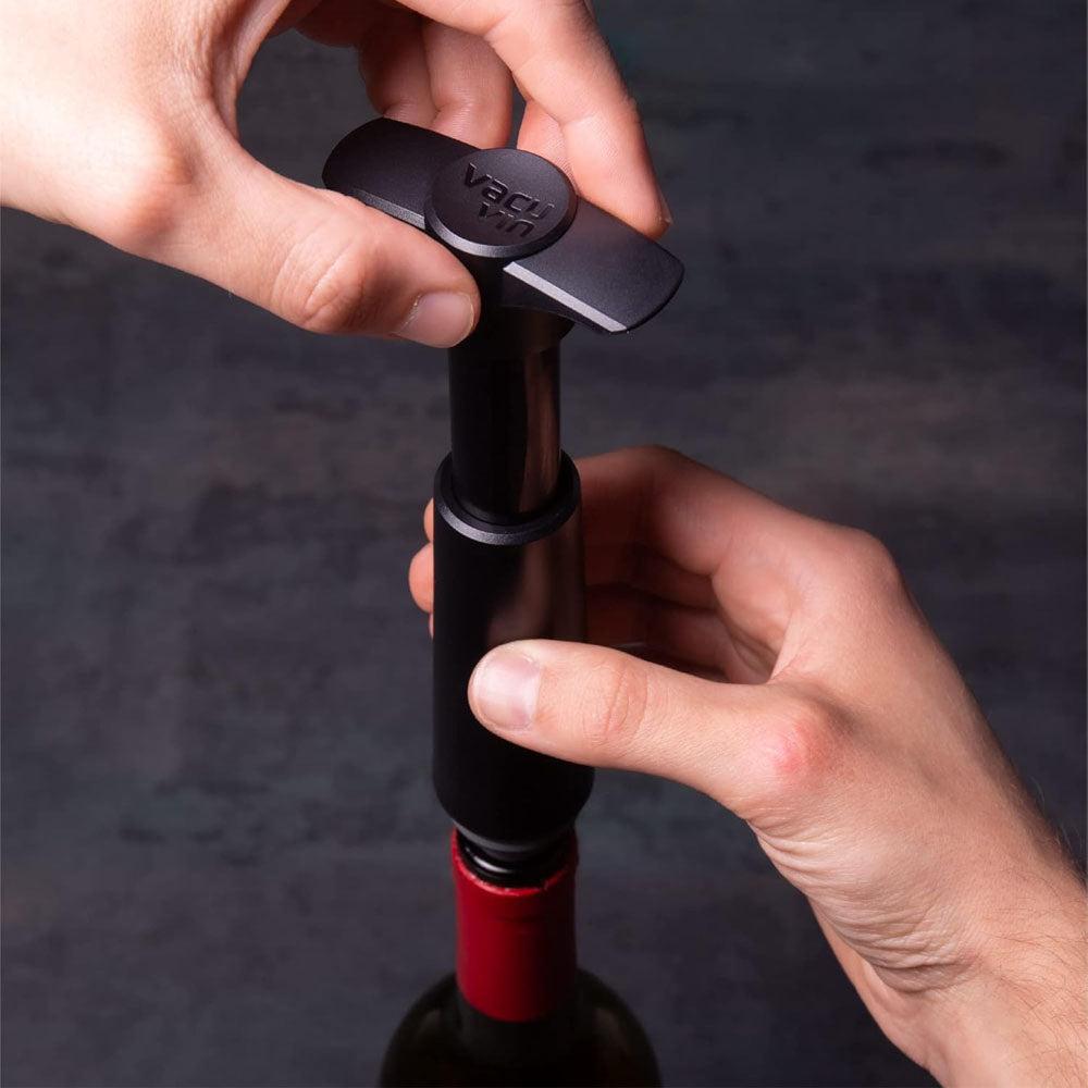 Bomba y Tapón de Vacío para Vino Vacuvin1#Negro