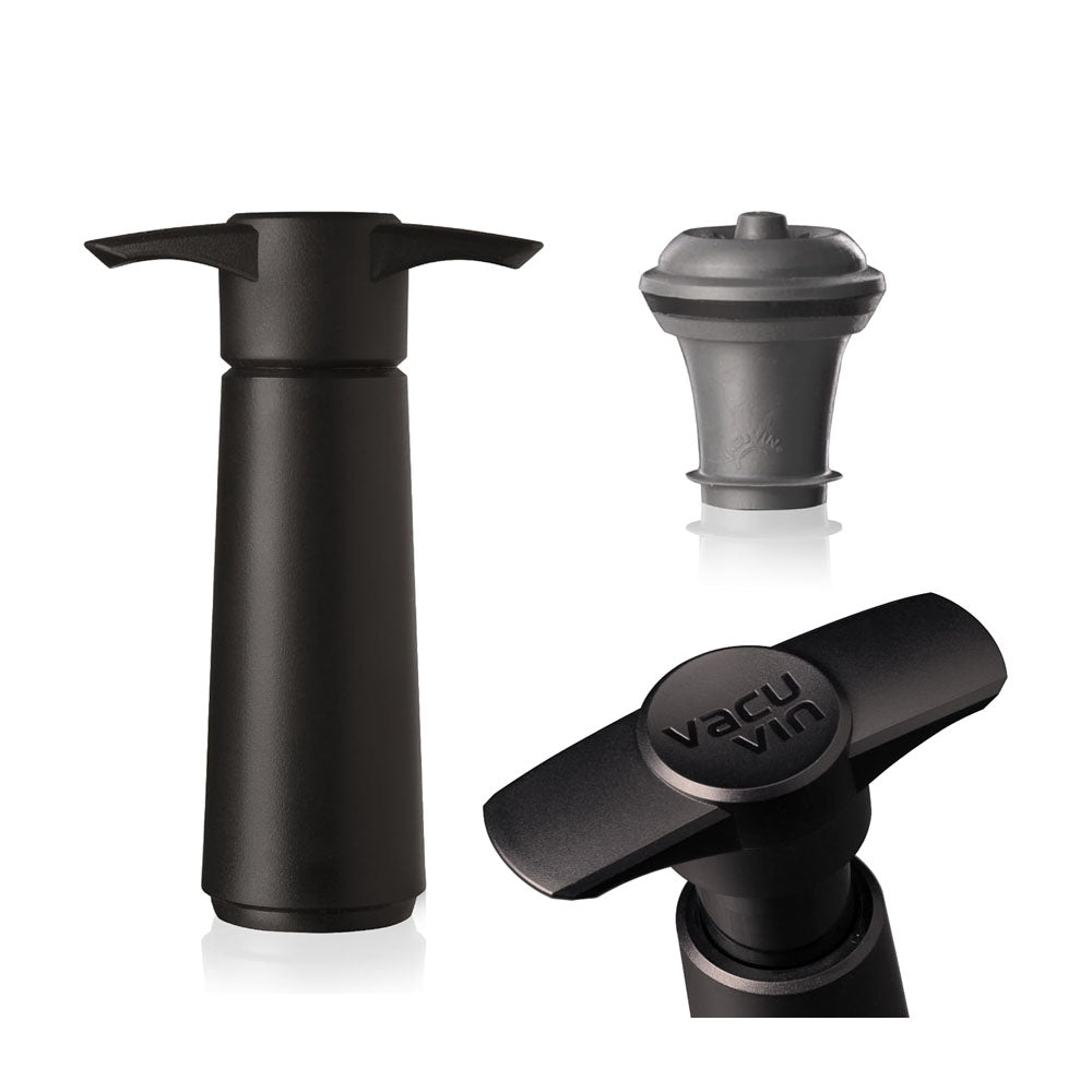 Bomba y Tapón de Vacío para Vino Vacuvin2#Negro