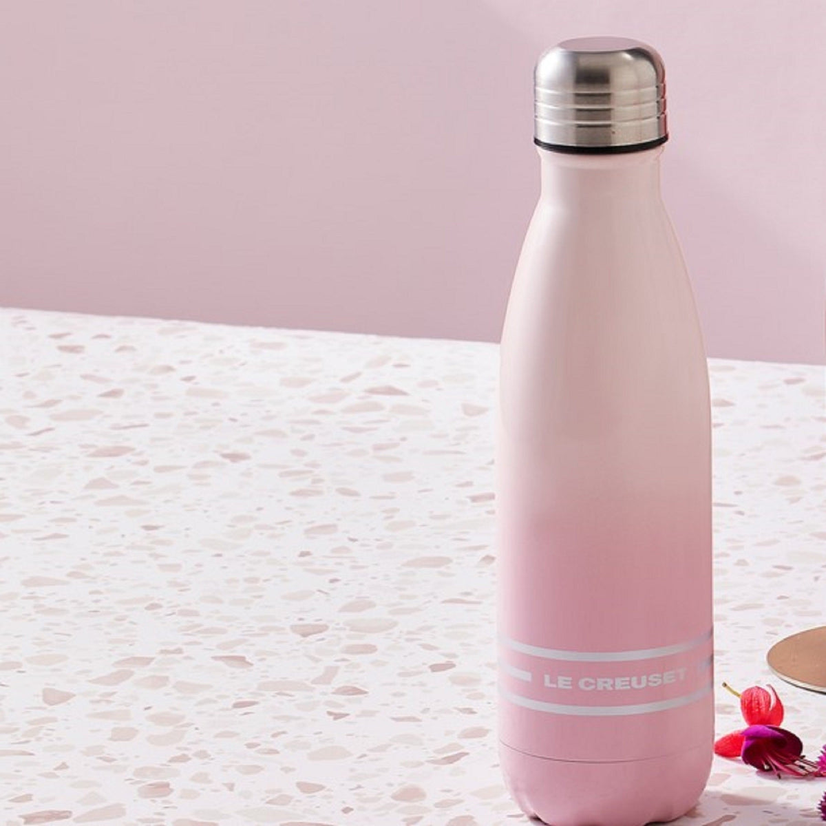 Botella Térmica Acero Inoxidable Shell Pink Le Creuset