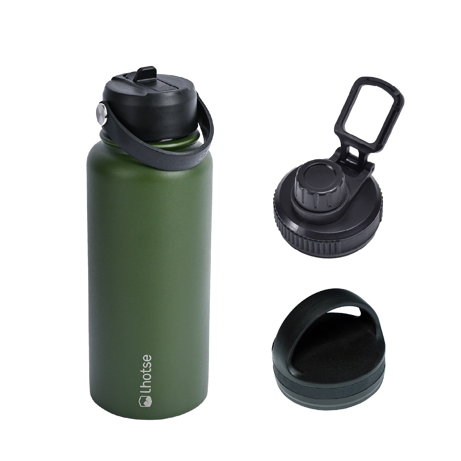 Botella Térmica Hydro 960 Ml + 3 Tapas Lhotse9#Verde