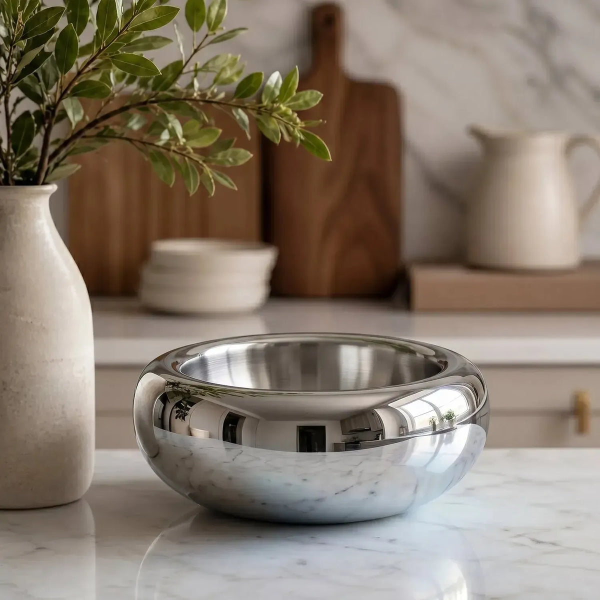 Bowl Circular Silver-Accesorios de Cocina