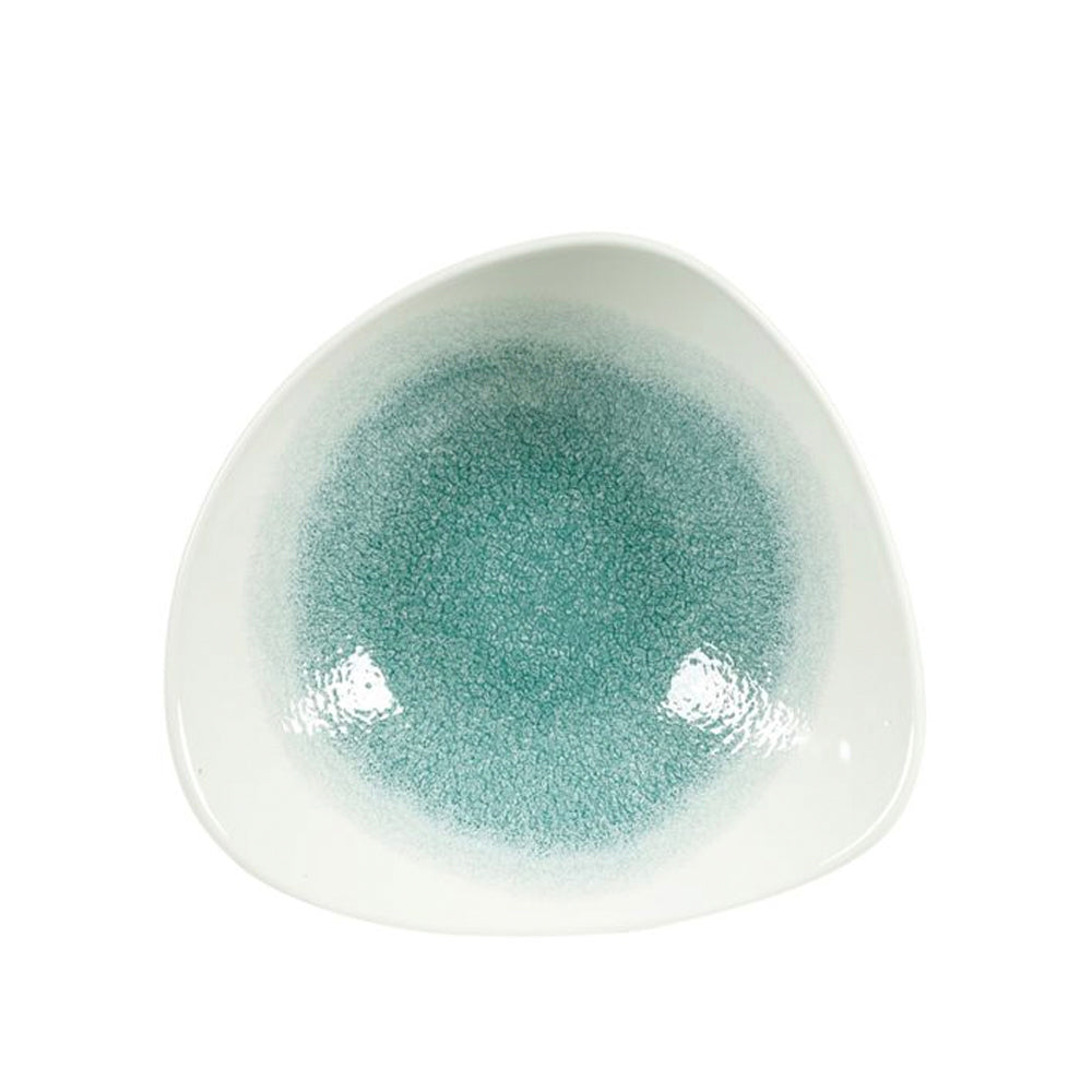 Bowl Raku Verde Con Blanco 23 Cms Churchill1#Verde|blanco
