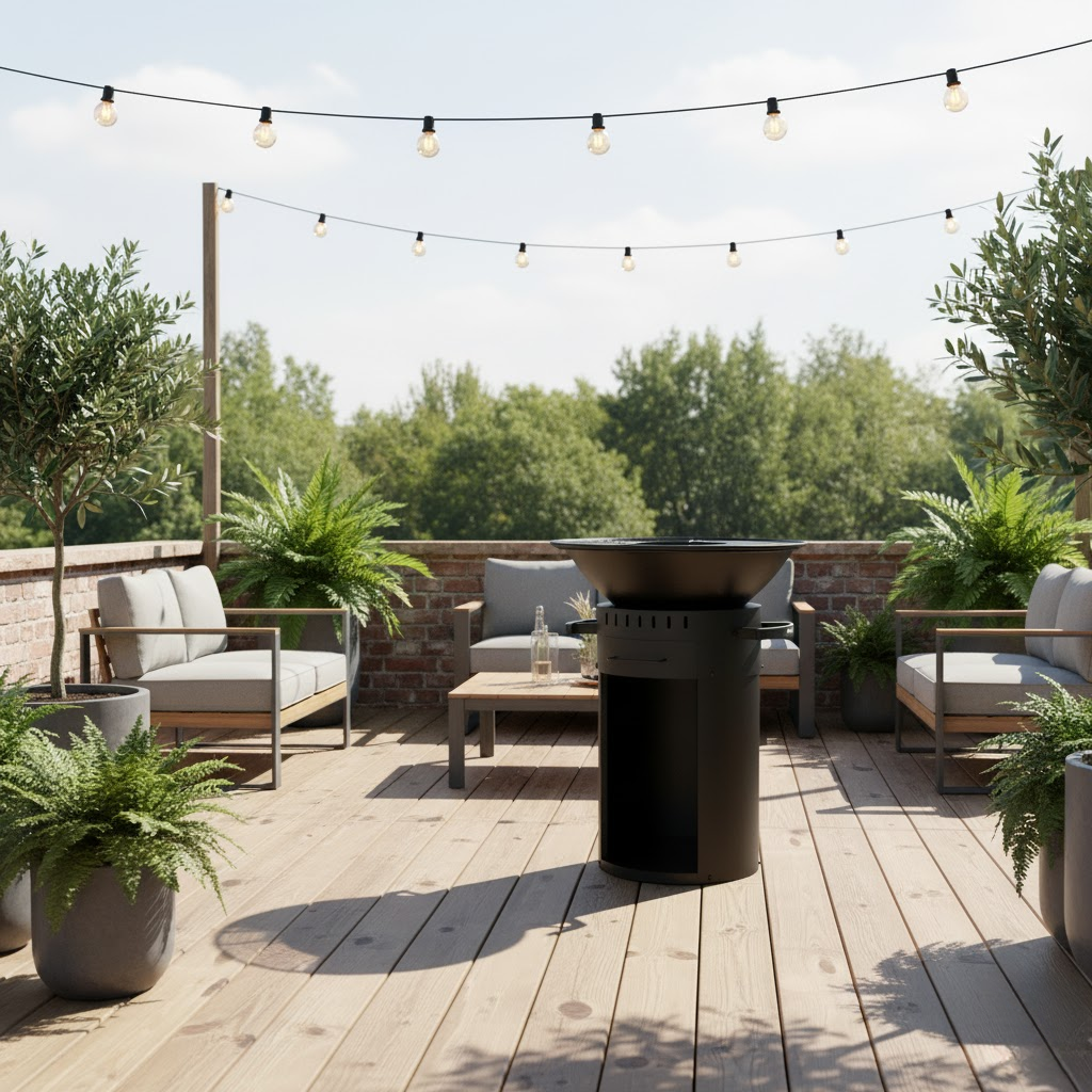 Brasero con Borde de Parrilla 68 cm FDV