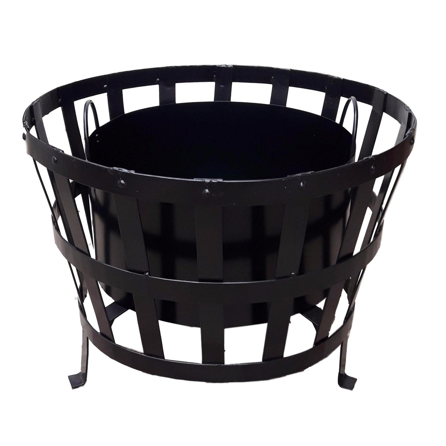 Brasero Fogón De Fierro Redondo Con Parrilla Kas Chile5#negro