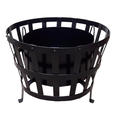 Brasero Fogón De Fierro Redondo Con Parrilla Kas Chile5#negro