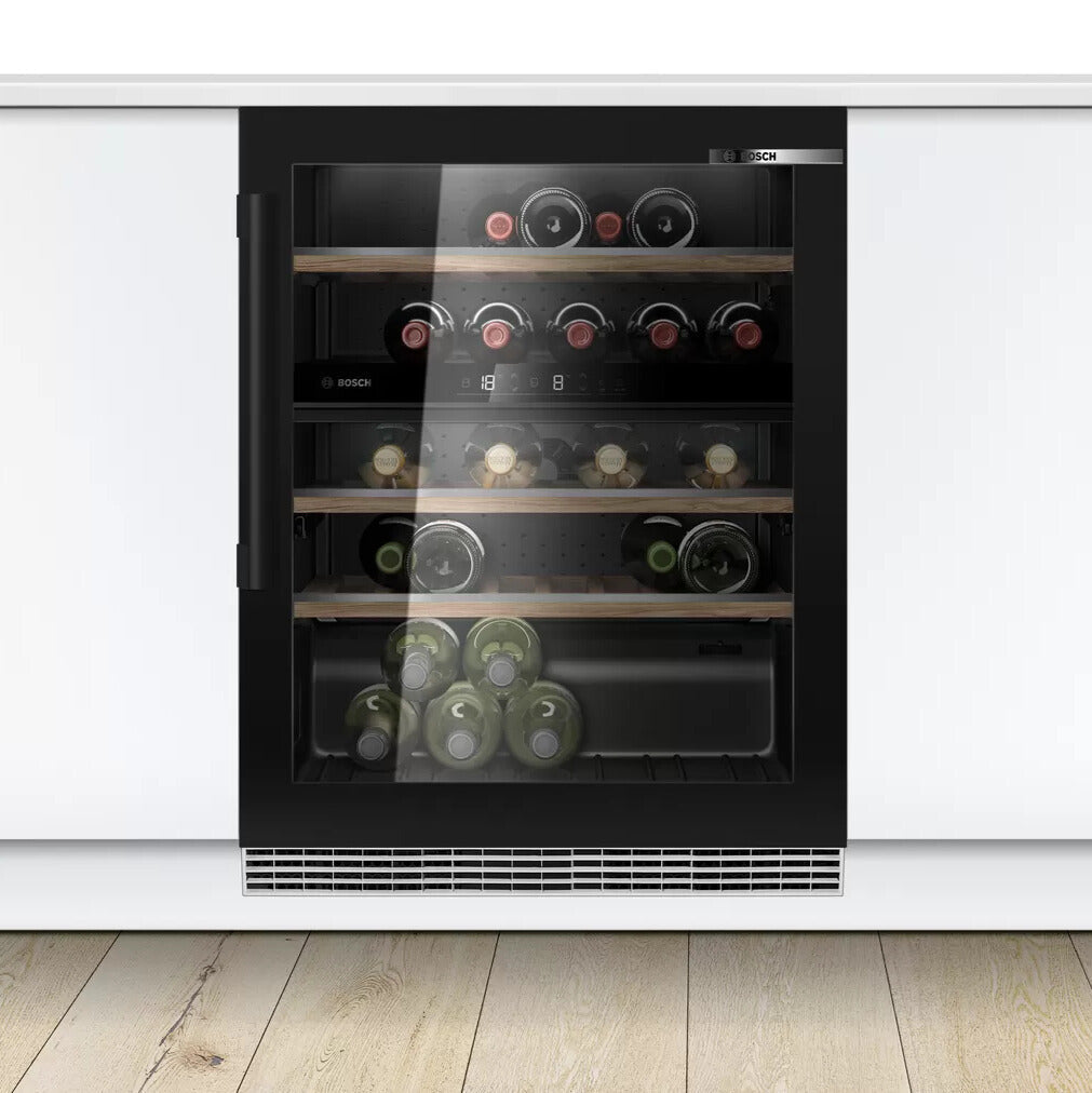 Cava de Vinos Integrable Vinoteca 2 Zonas Temperatura Ajustable Serie 6 Bosch2#Negro