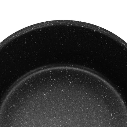 Cacerola Adelina Con Tapa De Cristal 1.45 Lts Fissman13#Negro