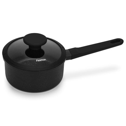 Cacerola Adelina Con Tapa De Cristal 1.45 Lts Fissman2#Negro