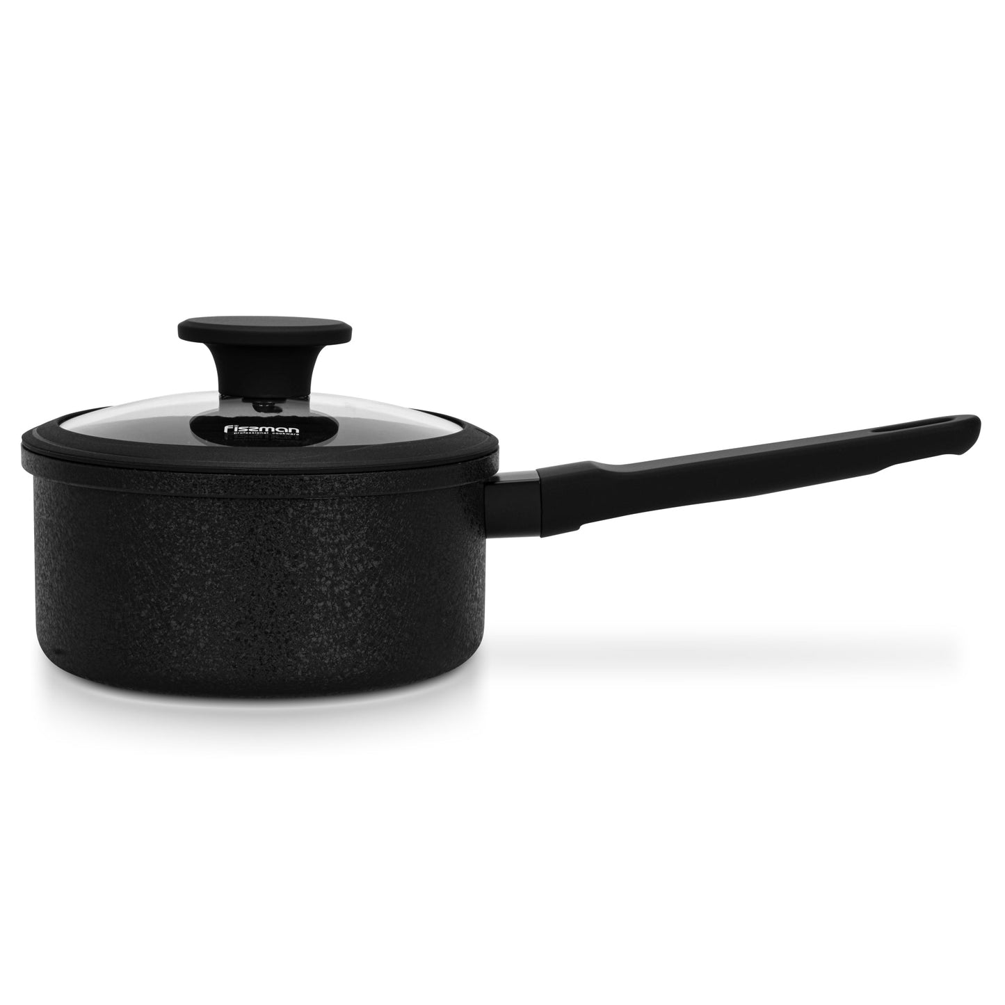 Cacerola Adelina Con Tapa De Cristal 1.45 Lts Fissman1#Negro