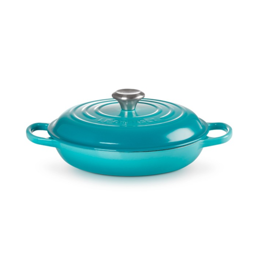 Cacerola Baja Azul Caribe 30 Cm Le Creuset4#Azul