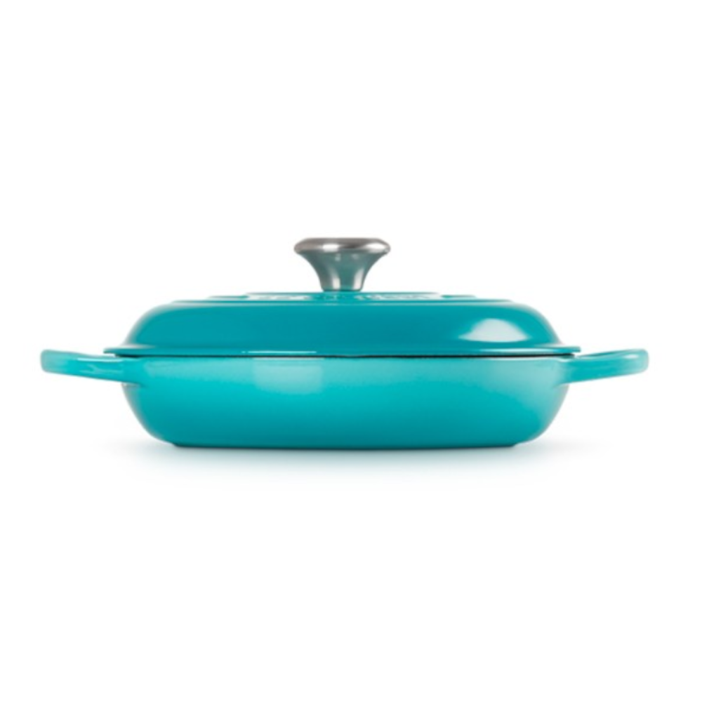 Cacerola Baja Azul Caribe 30 Cm Le Creuset3#Azul