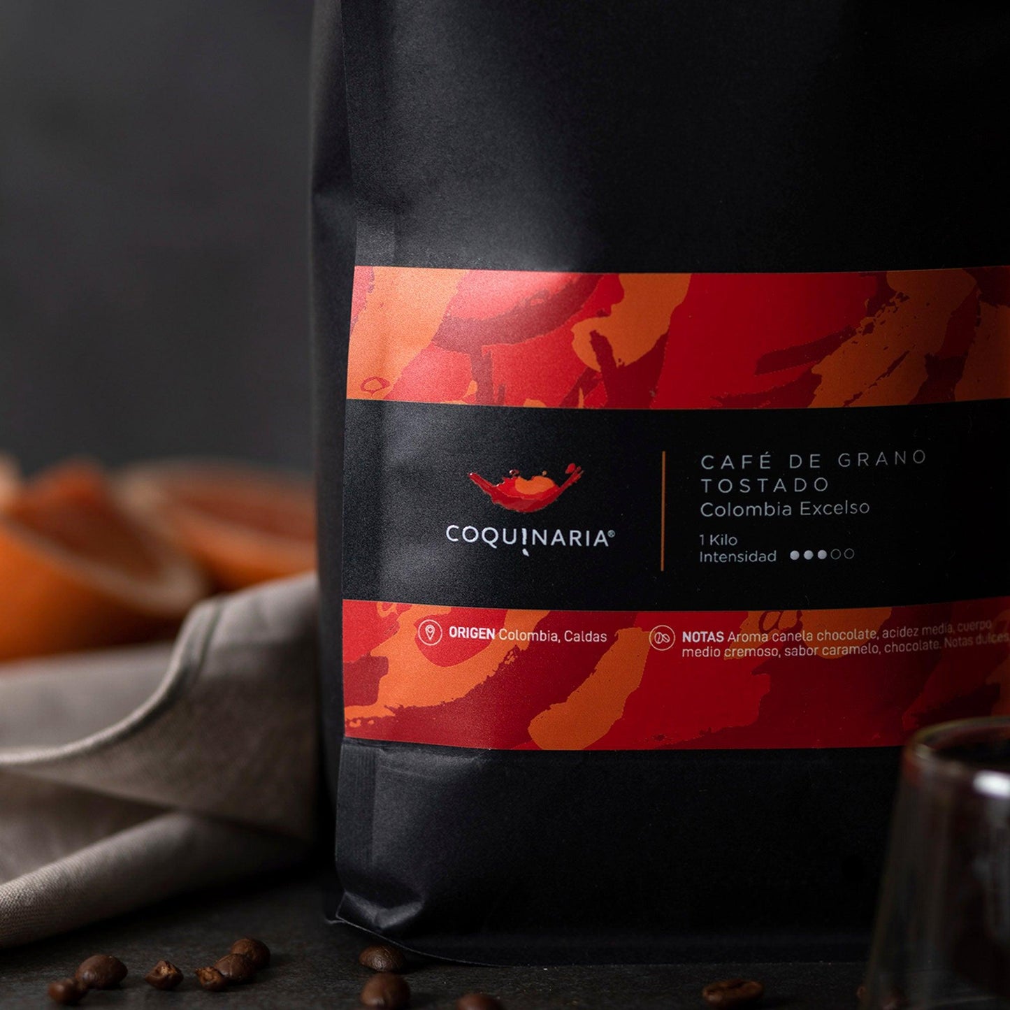 Café de Grano Tostado Colombia Excelso 1 kg Coquinaria