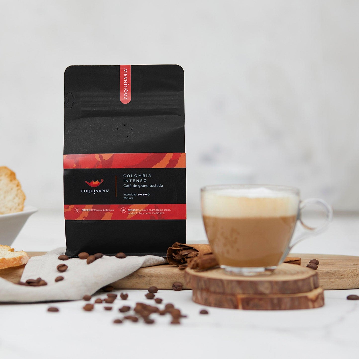 Café de Grano Tostado Colombia Intenso 250gr Coquinaria