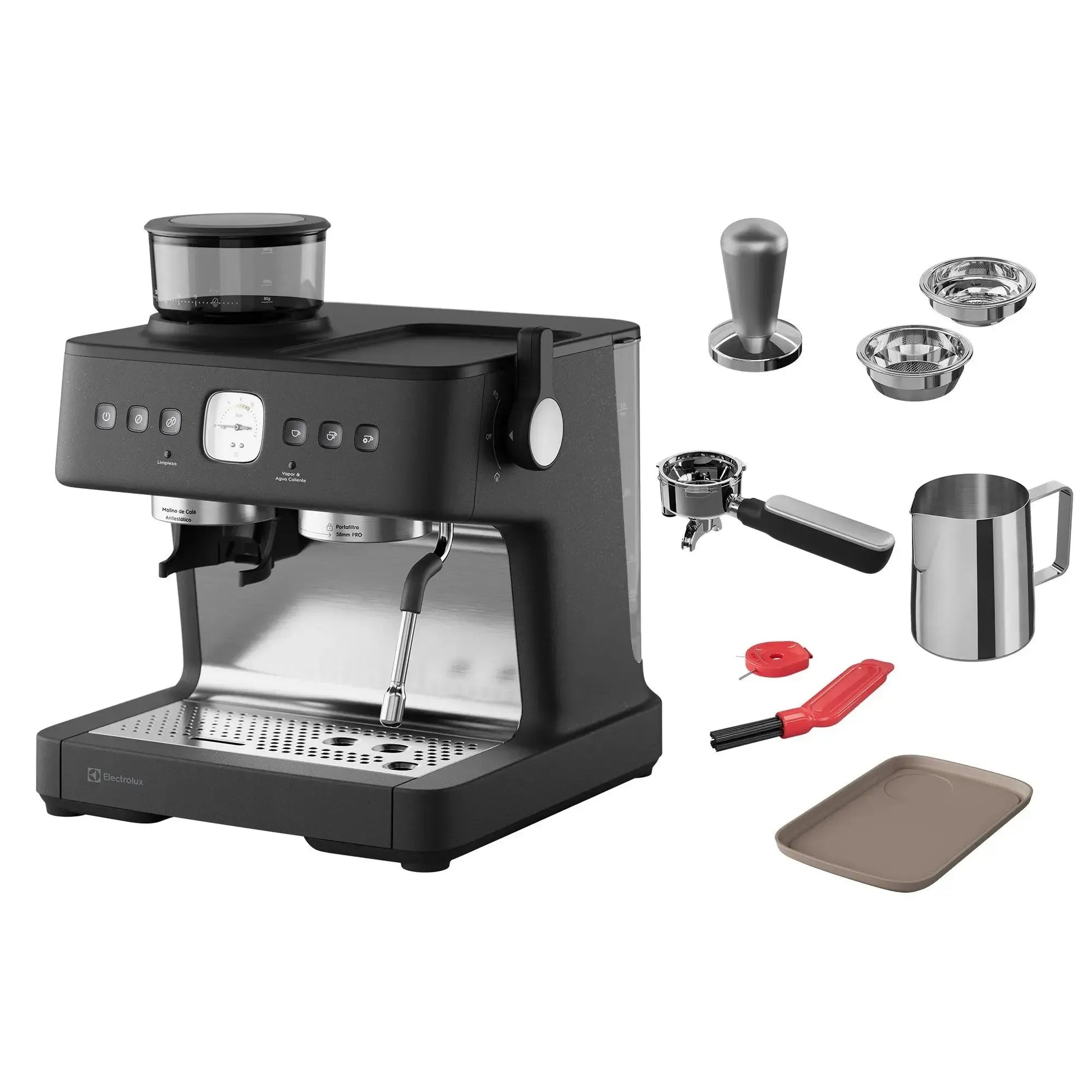 Cafetera Espresso Barista 3L Molinillo 2200W ECM90 Electrolux-Cafeteras Espresso